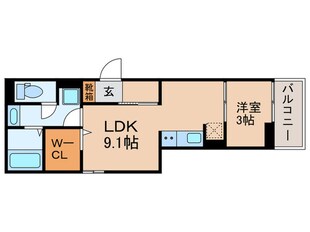 D-room竹下A棟の物件間取画像